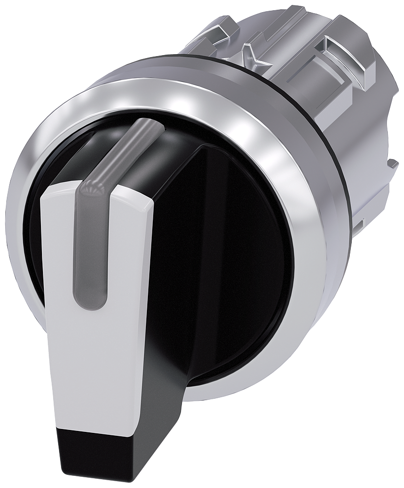 Siemens 3SU1052-2BM60-0AA0 1-0-2 pozisyonlu ışıklandırılabilir yay dönüşlü metal mandal buton