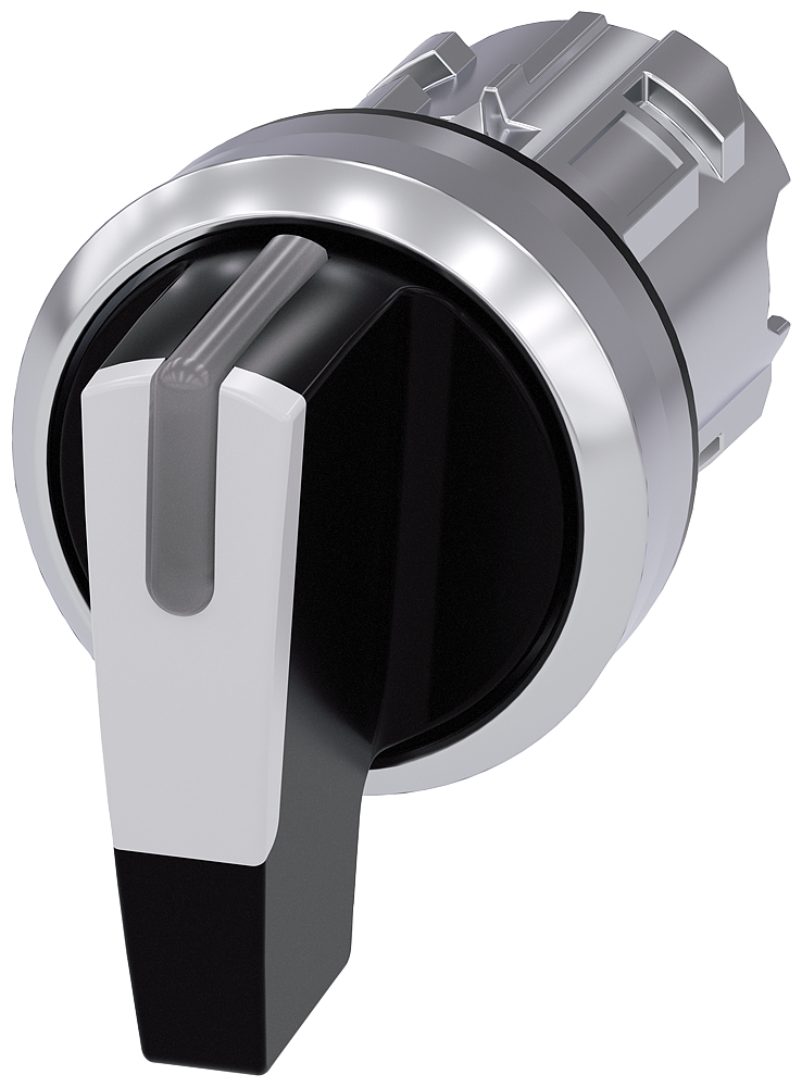 Siemens 3SU1052-2CM60-0AA0 SIRIUS ACT metal ışıklandırılabilir uzun saplı beyaz 1-0-2 yay dönüşlü mandal buton kafası
