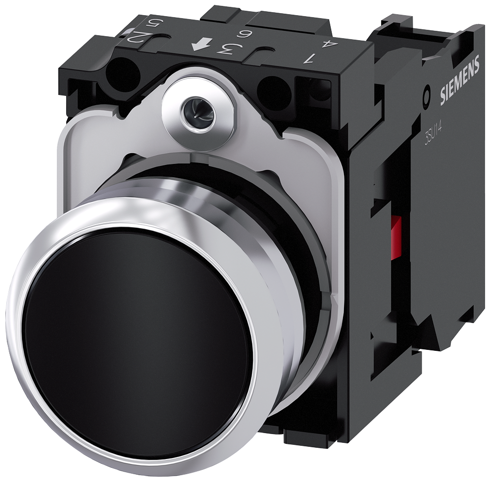 Siemens 3SU1150-0AB10-1CA0 Sirius ACT Metal Komple Yay Dönüşlü Butonlar Siyah