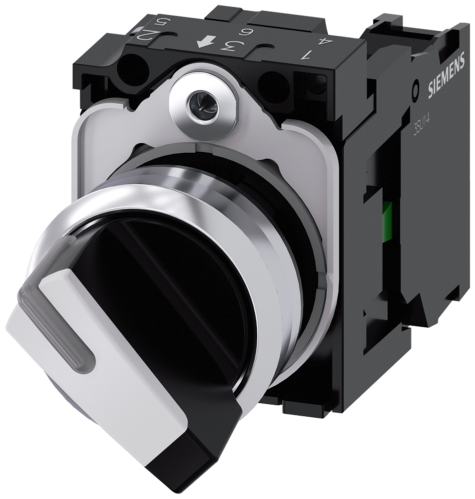 Siemens 3SU1150-2BF60-1BA0 Sirius ACT Metal 0-1 pozisyonlu ışıklandırılabilir kalıcı mandal buton 1NO