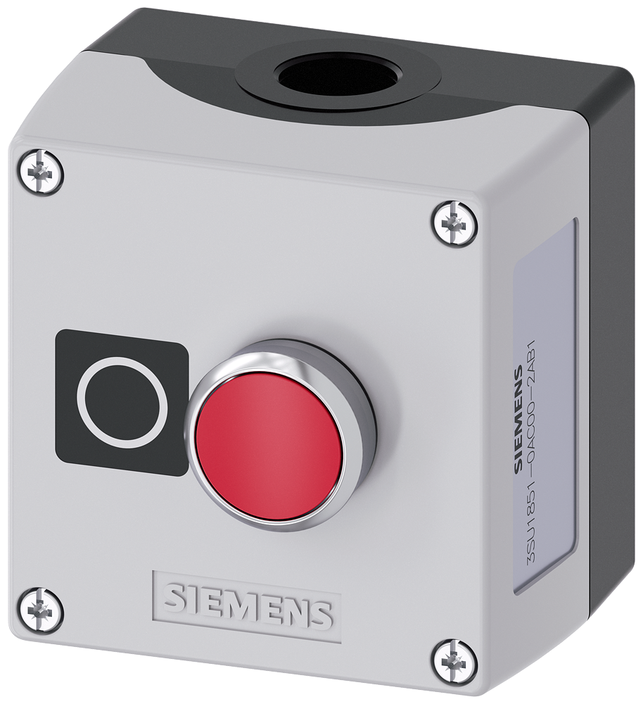 Siemens 3SU1851-0AC00-2AB1 Sirius ACT Kutulu Buton Setleri Metal etanj kutusu 1 kırmızı buton 1NC kontak