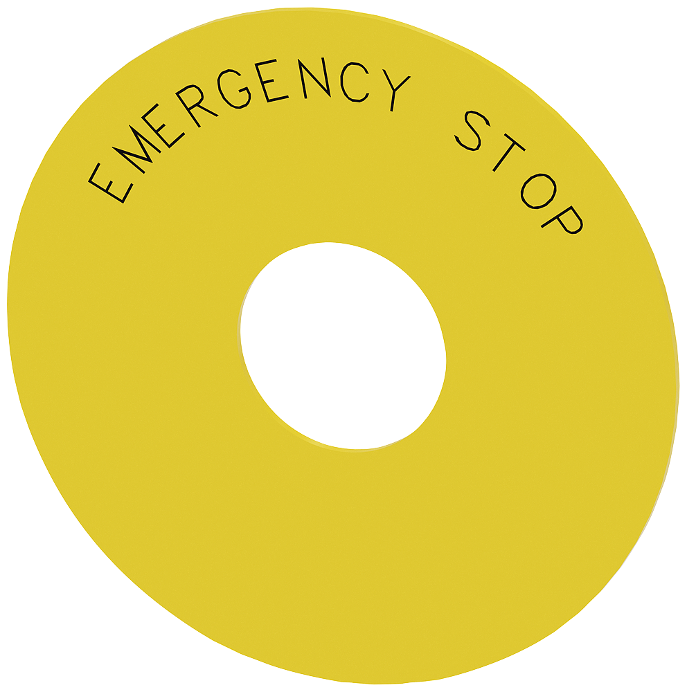 Siemens 3SU1900-0BC31-0DA0 Sirius ACT Sarı taban plakası ”EMERGENCY STOP”