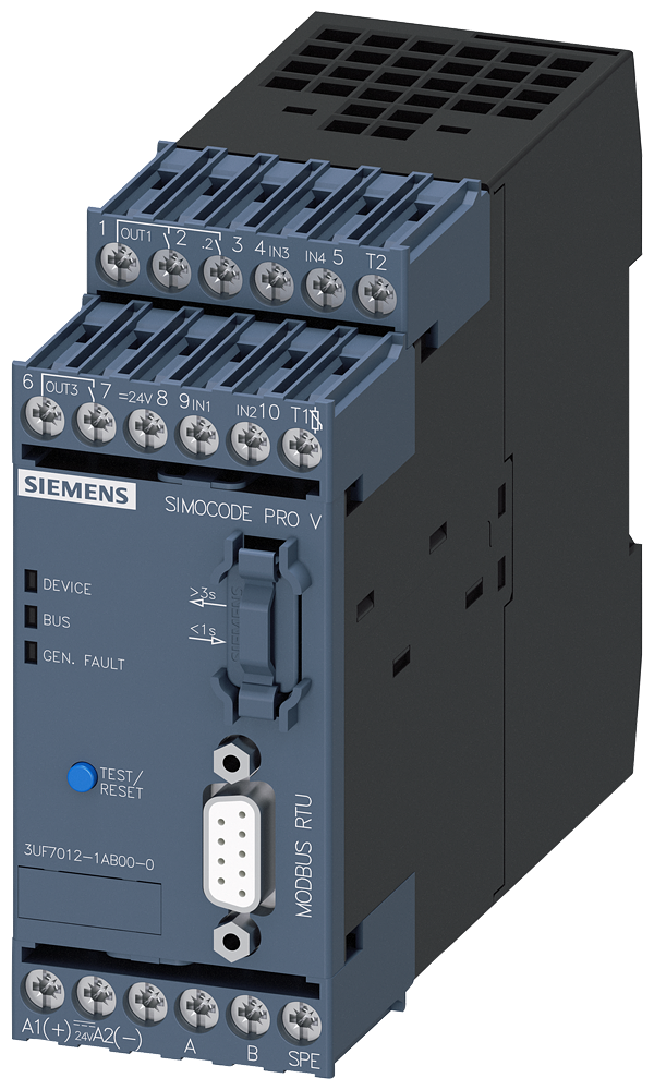 Siemens 3UF7012-1AB00-0 SIMOCODE PRO V Modbus RTU - 24VDC