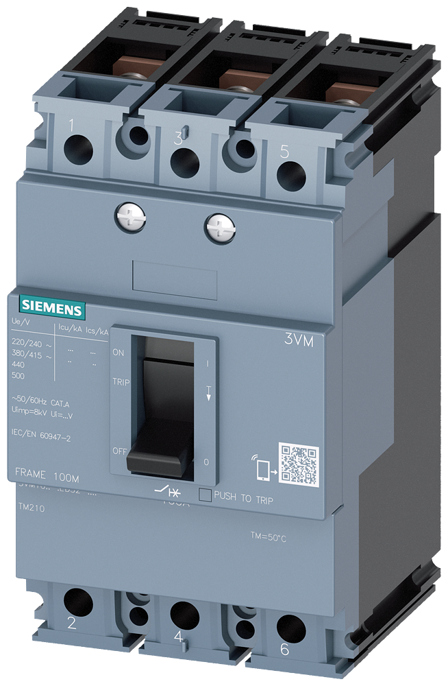 Siemens 3VM1040-3ED32-0AA0 SENTRON 3VM KOMPAKT TİP TERMİK MANYETİK GÜÇ ŞALTERİ; 3VM10; 25kA; SABİT TERMİK; SABİT MANYETİK; 40A; 3 KUTUPLU