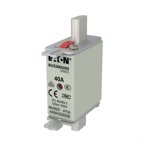 Eaton 40NHG000B NH Sigorta 00(000)-Boy, gG/gL, 500V, 120kA - 40 A (40NHG000B)