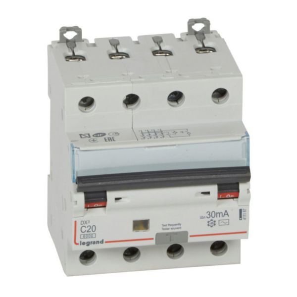 Legrand (411187) DX³ RCBO 20A 4P AC tipi 30mA