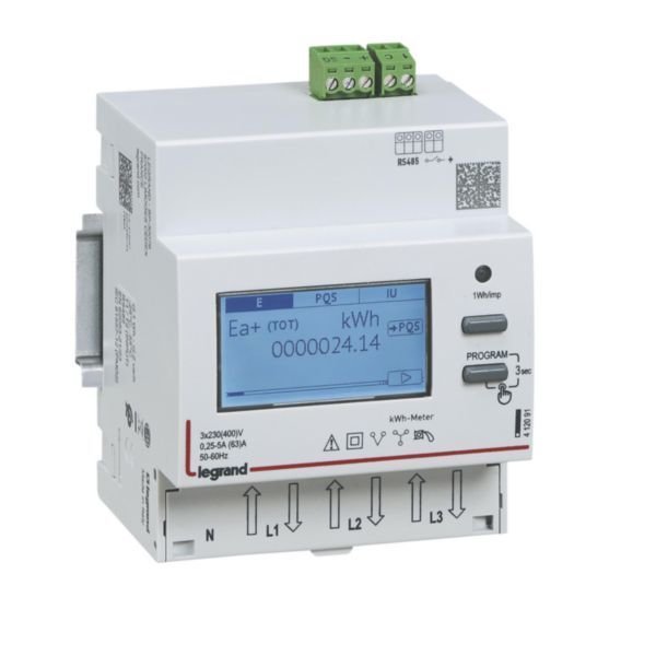 Legrand (412093) ENERJI OLCER TRI 63A RS485 MID