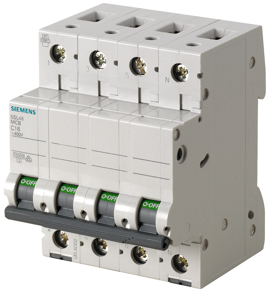 Siemens 5SL4620-7 20A; 3+N; 70mm OTOMAT; ANAHTARLI OTOMATİK SİGORTA; 10kA; C TİPİ; YAVAŞ KARAKTERLİ