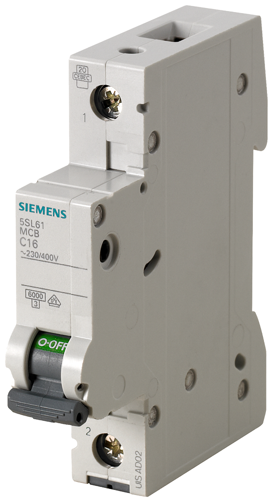 Siemens 5SL6101-7 1A; 1 FAZLI; 70 mm; ANAHTARLI OTOMATİK SİGORTA; 6kA; C TİPİ; YAVAŞ KARAKTERLİ