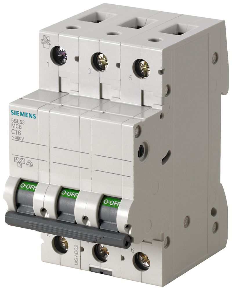 Siemens 5SL6332-7 32A; 3 FAZLI; 70 mm; ANAHTARLI OTOMATİK SİGORTA; 6kA; C TİPİ; YAVAŞ KARAKTERLİ