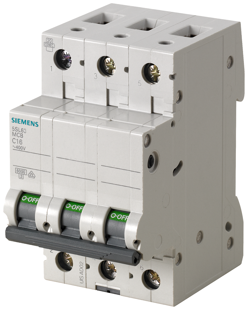 Siemens 5SL6340-7 40A; 3 FAZLI; 70 mm; ANAHTARLI OTOMATİK SİGORTA; 6kA; C TİPİ; YAVAŞ KARAKTERLİ