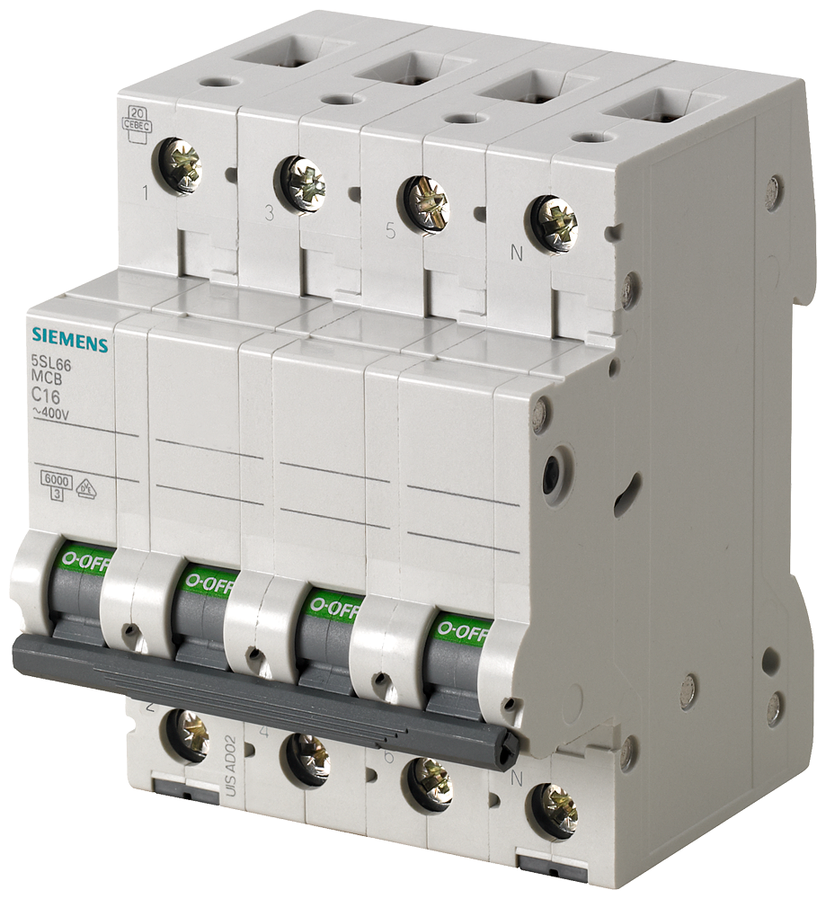 Siemens 5SL6650-7 50A; 3 FAZ+NÖTR; 70 mm; ANAHTARLI OTOMATİK SİGORTA; 6kA; C TİPİ; YAVAŞ KARAKTERLİ