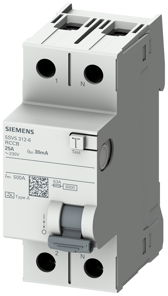 Siemens 5SV5614-6 A TİPİ HATA AKIMI KORUMA ANAHTARI-FI (KAÇAK AKIM KORUMA RÖLESİ) 40A; 230V; 300mA; 1P+N