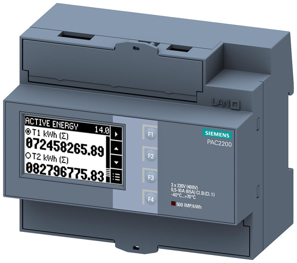 Siemens 7KM2200-2EA40-1DA1 PAC2200, 65 A, Modbus-RTU haberleşmeli