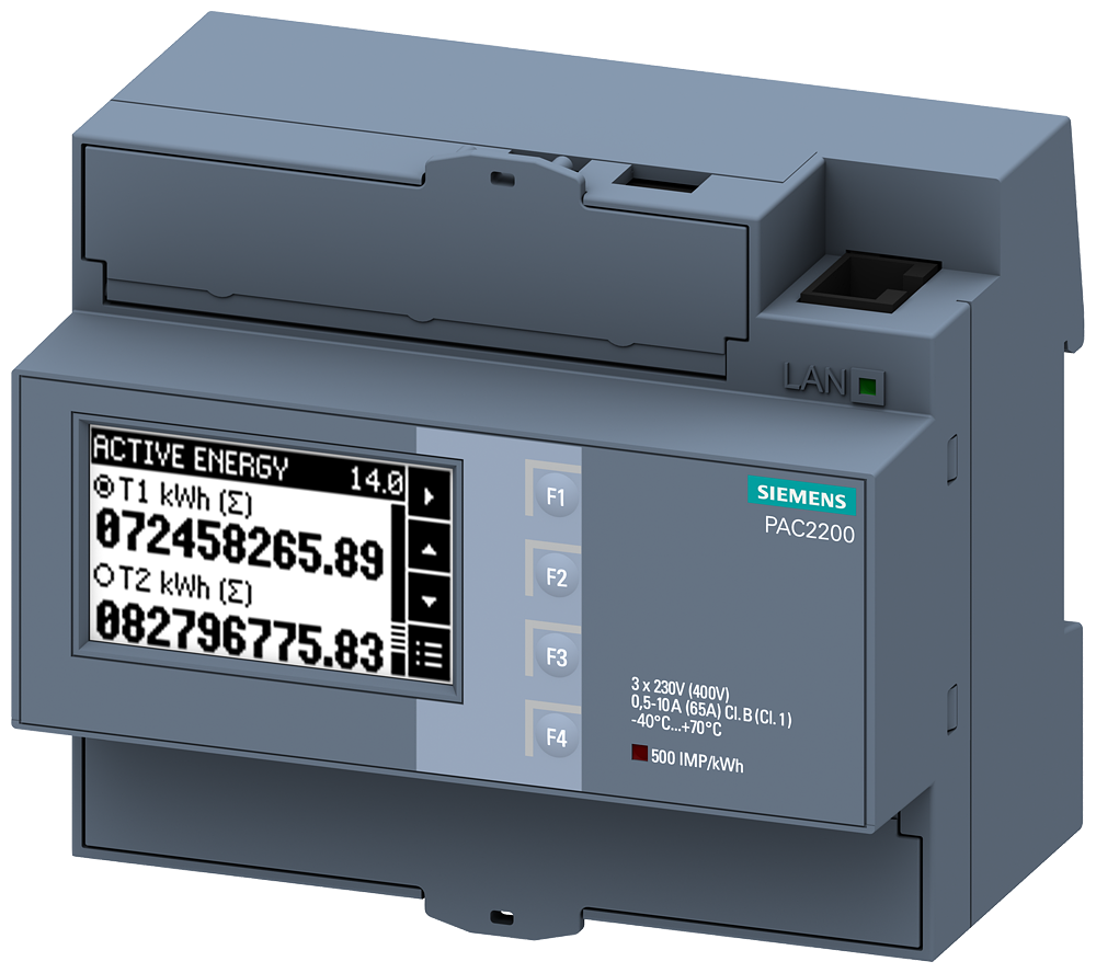 Siemens 7KM2200-2EA40-1EA1 PAC2200, 65 A, Modbus-TCP haberleşmeli