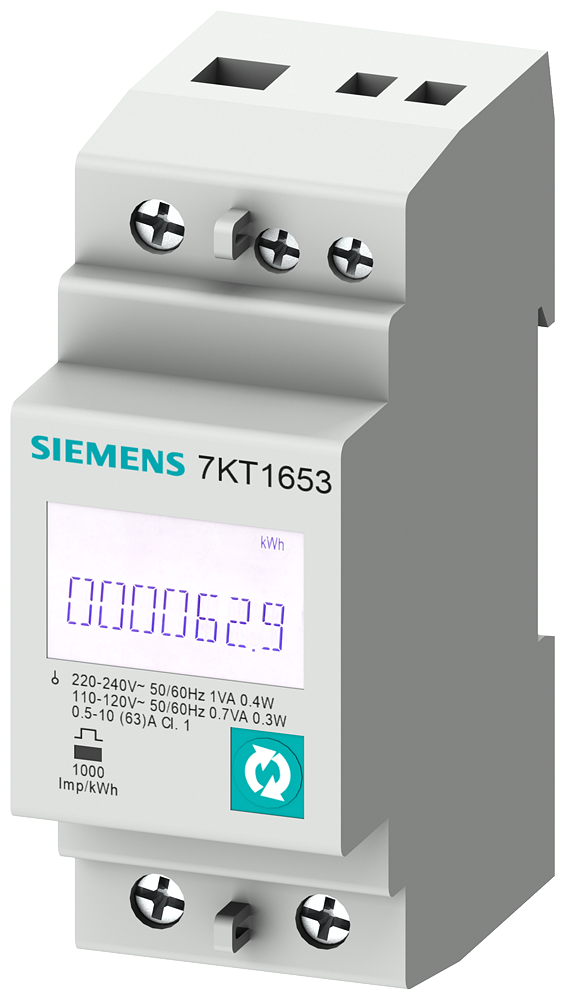 Siemens 7KT1653 7KT PAC1600 ENERJİ ÖLÇER MONOFAZE 63A M-BUS HABERLEŞME FONKSİYONLU