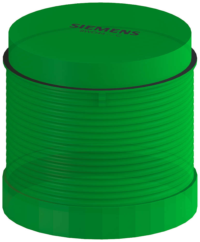 Siemens 8WD4400-1AC 8WD Sinyal Kolonu, Sinyal Elemanı, BA15d Ampul/ LED Uyumlu (LED ya da Ampül Ayrı Sipariş Edilir), Kalıcı Işıklı, Yeşil, 70mm