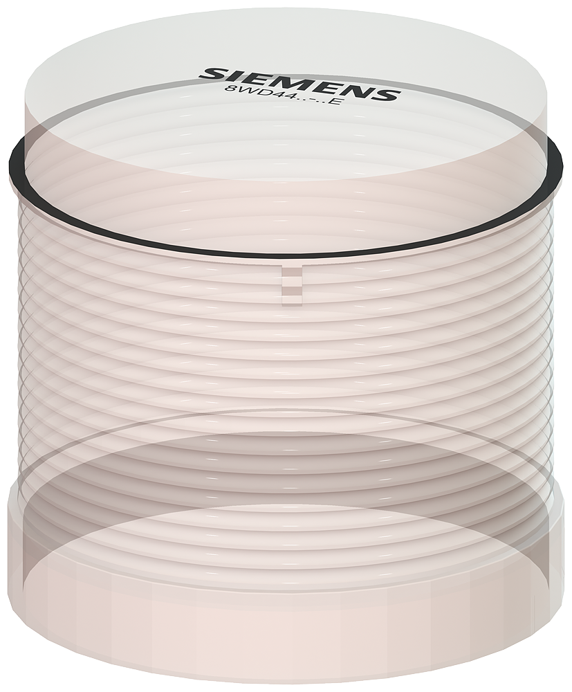Siemens 8WD4400-1AE 8WD Sinyal Kolonu, Sinyal Elemanı, BA15d Ampul/ LED Uyumlu (LED ya da Ampül Ayrı Sipariş Edilir), Kalıcı Işıklı, Şeffaf, 70mm