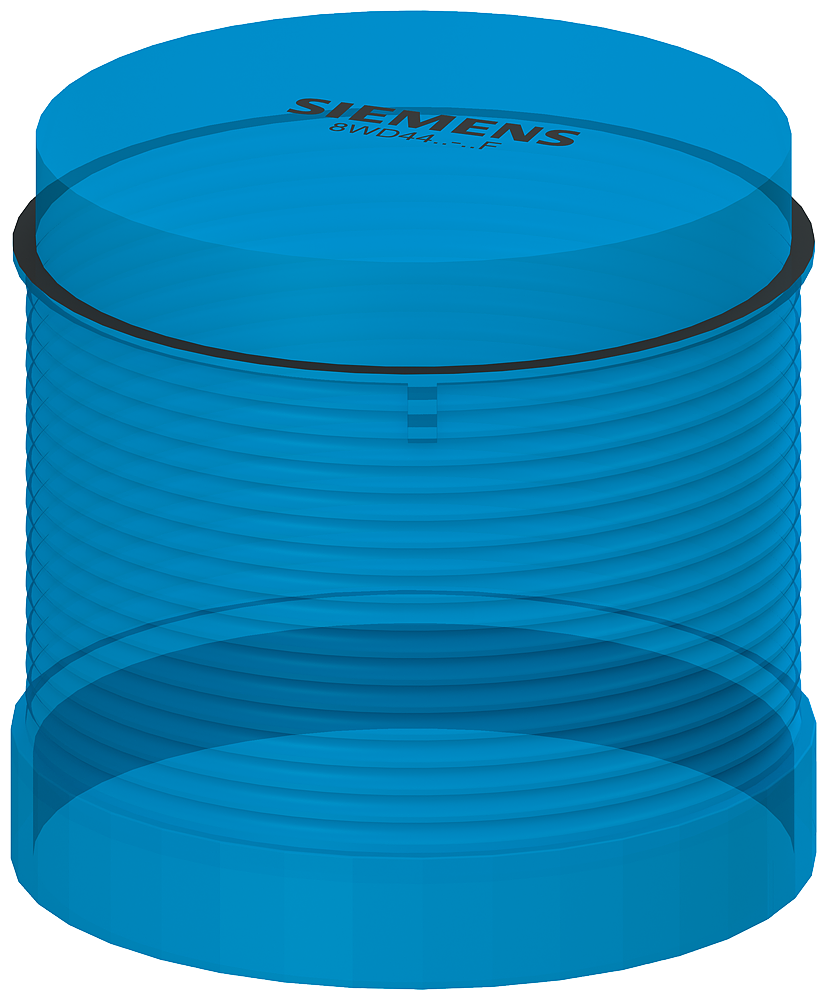 Siemens 8WD4400-1AF 8WD Sinyal Kolonu, Sinyal Elemanı, BA15d Ampul/ LED Uyumlu (LED ya da Ampül Ayrı Sipariş Edilir), Kalıcı Işıklı, Mavi, 70mm