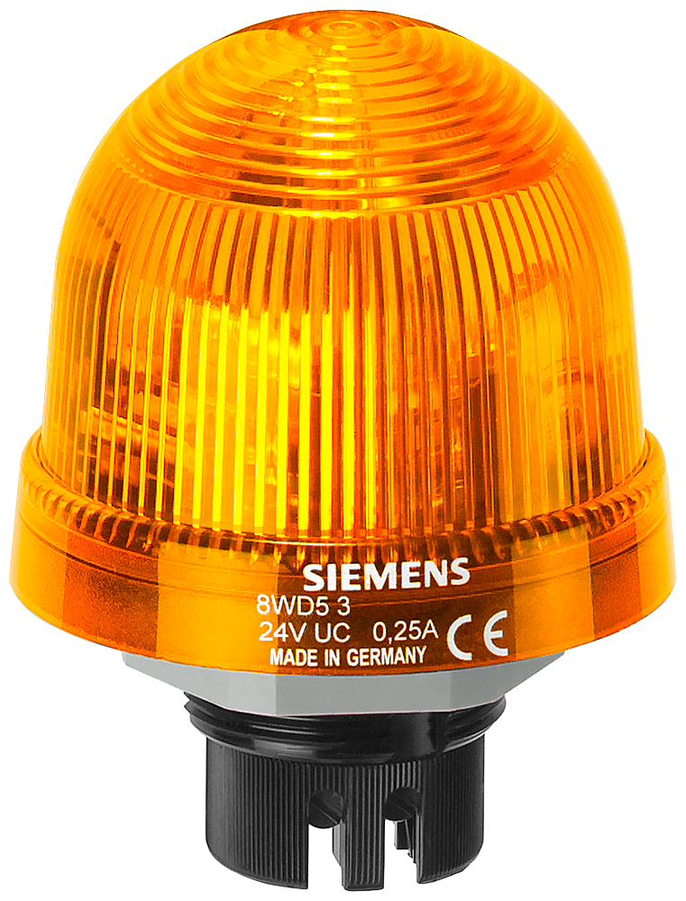 Siemens 8WD5320-5AD 8WD Entegre LED'li Tekli Sinyal Elamanı, Kalıcı Işıklı, Sarı