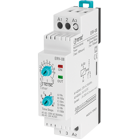Tense (ERV-08) w-otomat tip 0.1sn-100 Saat Multifonksiyonlu Zaman Rölesi