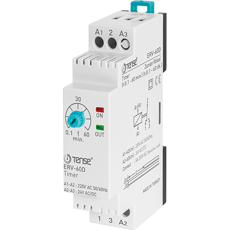 Tense (ERV-60D) w-otomat tip 0.1dk-60dk zaman rölesi