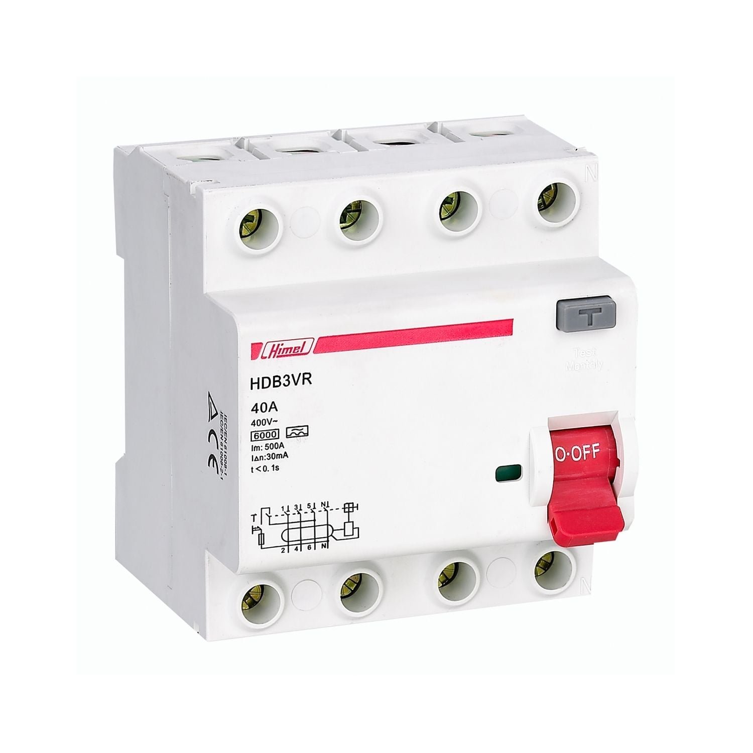 Himel 6kA 30mA  25 A 3P+N Kaçak Akım Rölesi A Tİp