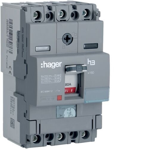 3P 25kA 80A ayr/sbt Kompak Şalter x160