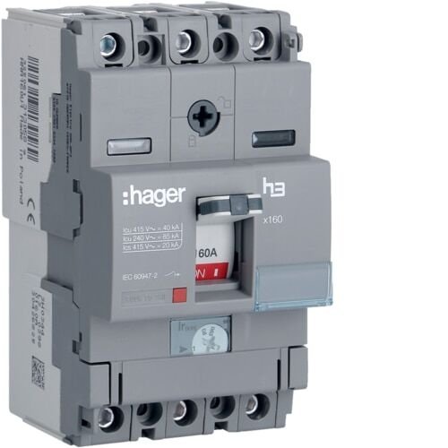 3P 40kA 160A adj/fix MCCB