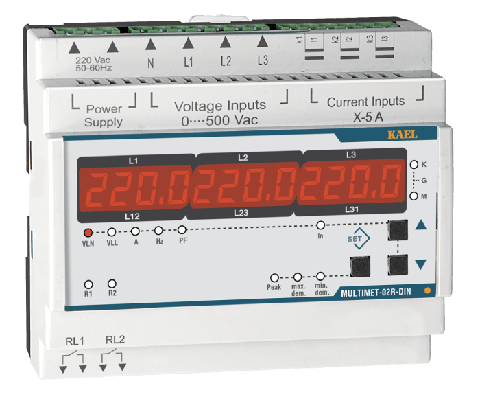 Kael  MULTIMET-02-R-DIN MULTİMETRE