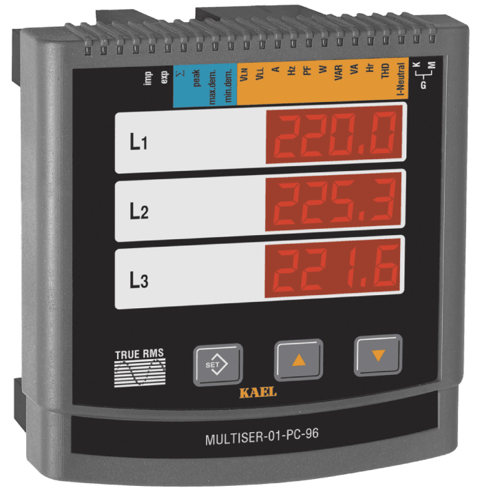 Kael  MULTISER-01-pc-96 ŞEBEKE ANALİZÖRÜ TFT EKRAN