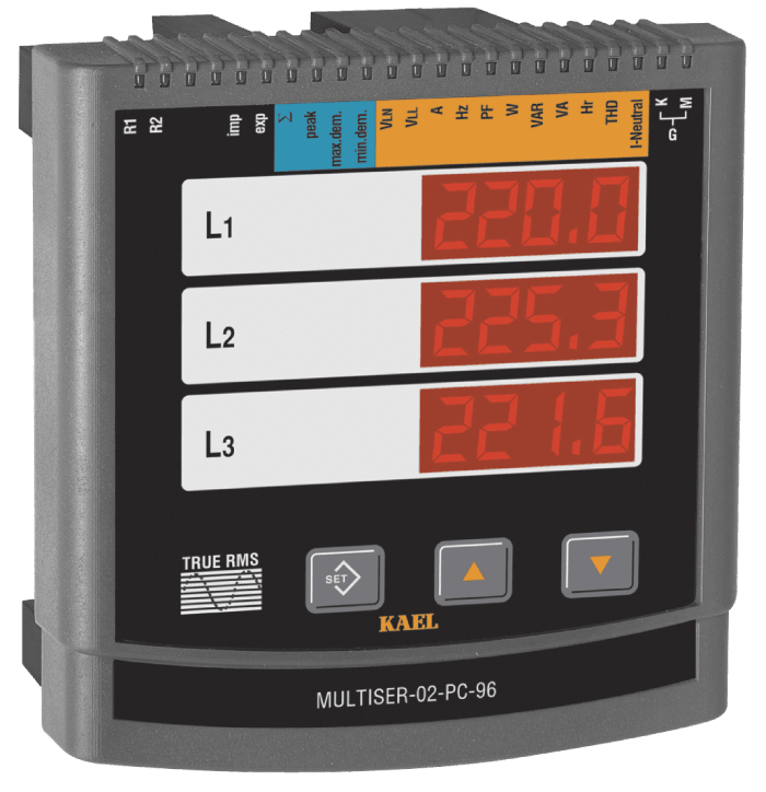 Kael  MULTISER-02-pc-96 ŞEBEKE ANALİZÖRÜ TFT EKRAN