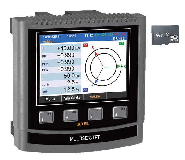 Kael  MULTISER-h1-TFT ŞEBEKE ANALİZÖRÜ TFT EKRAN