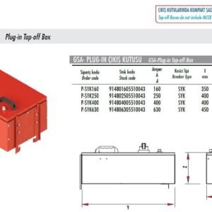 Gersan 400A SYK TİP PLUG-IN ÇIKIŞ KUTUSU P-SYK400