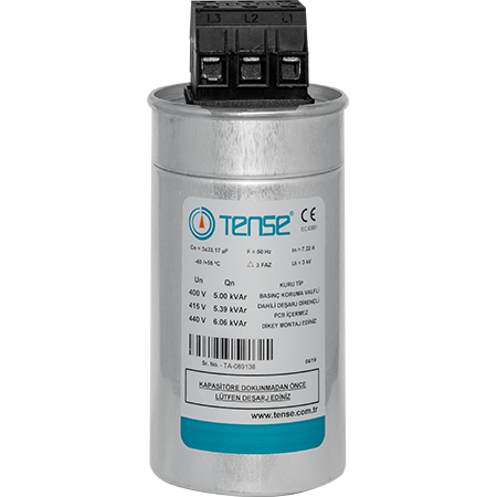Tense (TTK-0.5) 0.5 kvar/400V Trifaze kondansatör