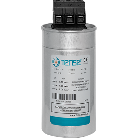 Tense (TTK-7.5) 7.5 kvar/400V Trifaze kondansatör