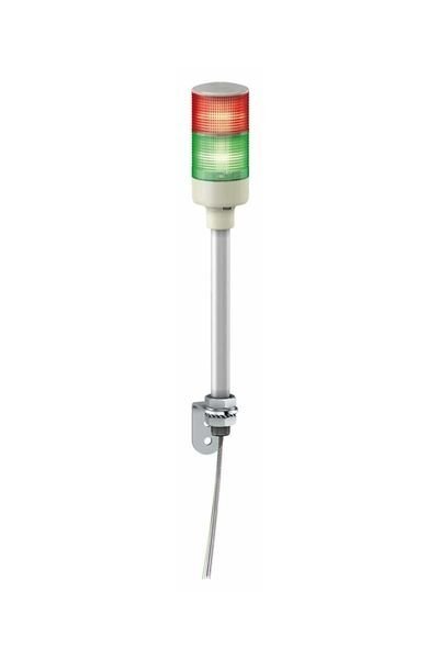 Schneider (XVGB2) IP23     Montaj ayağı  ve  L dirsek   ile bağlantı   2  KatKırmızı &Yeşil   φ60mm  Monoblok Şeffaf dış yüzey Işıklı Kolonlar   24V AC/DC   LED Sabit ışıklı