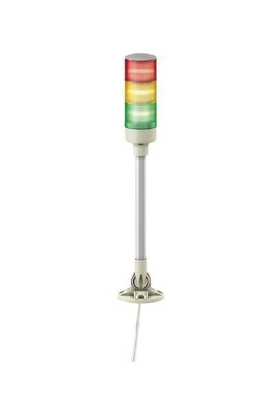Schneider (XVGB3M) IP40     Montaj ayağı ve döndürülebilir dirsek ile bağlantı   3Kat   Kırmızı & Sarı & Yeşil   φ60mm  Monoblok Şeffaf dış yüzey Işıklı Kolonlar   24V AC/DC   LED Sabit ışıklı