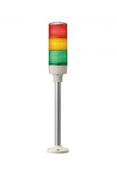 Schneider (XVGB3SH) IP42   Kornalı   Montaj ayağı ve  alt plaka ile bağlantı    3Kat   Kırmızı & Sarı & Yeşil   φ60mm  Monoblok Şeffaf dış yüzey Işıklı Kolonlar   24V AC/DC   LED Sabit ışıklı