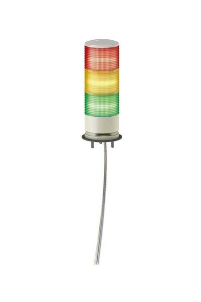 Schneider (XVGB3SW) IP42  Kornalı      Doğrudan bağlantı  3Kat   Kırmızı & Sarı & Yeşil   φ60mm  Monoblok Şeffaf dış yüzey Işıklı Kolonlar   24V AC/DC   LED Sabit ışıklı