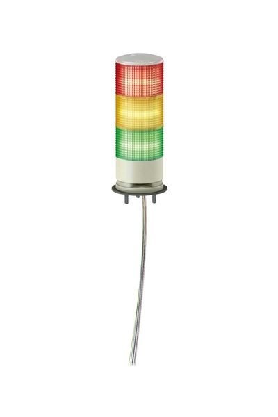 Schneider (XVGB3W) IP53   Doğrudan bağlantı   3Kat  Kırmızı & Sarı & Yeşil   φ60mm  Monoblok Şeffaf dış yüzey Işıklı Kolonlar   24V AC/DC   LED Sabit ışıklı