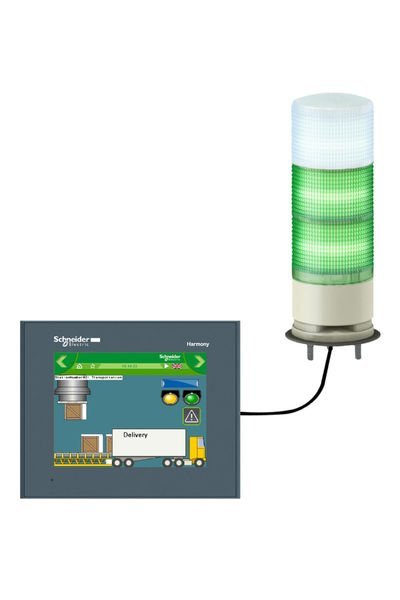 Schneider (XVGU3SWV) Doğrudan bağlantı 3 Katlı Her kat 6 farklı renkte, Sabit veya Flaşör olarak programlanabilir LED